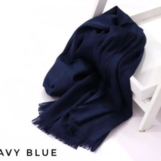 Turkish Lawn Hijab-Navy Blue