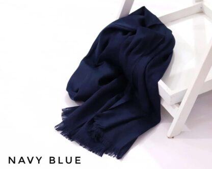 Turkish Lawn Hijab-Navy Blue