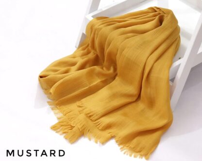 Turkish Lawn Hijab-Mustard