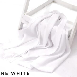 Turkish Lawn Hijab-White