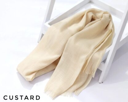 Turkish Lawn Hijab-Custard