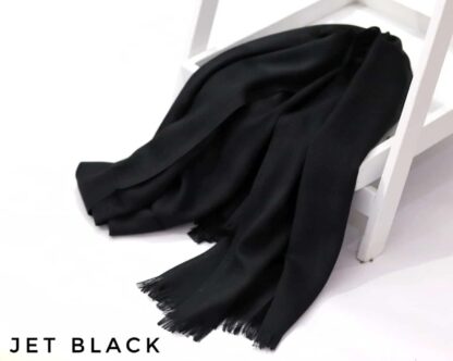 Turkish Lawn Hijab-Jet Black