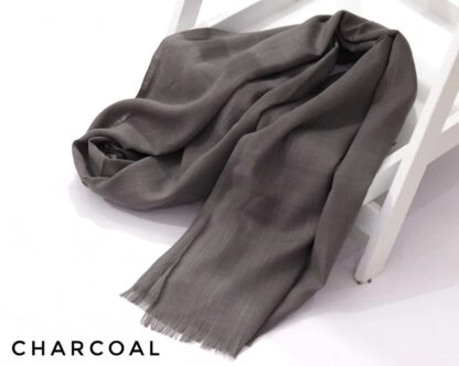 Turkish Lawn Hijab-Charcoal