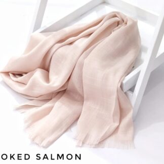 Turkish Lawn Hijab-Smocked Salmon