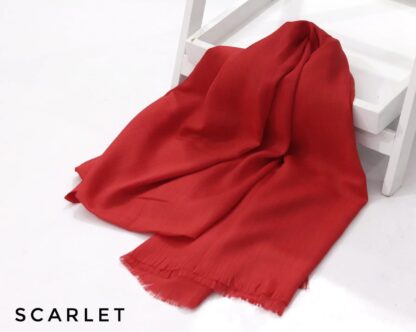 Turkish Lawn Hijab-Scarlet