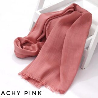 Turkish Lawn Hijab-Peachy Pink