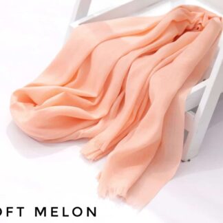 Turkish Lawn Hijab-Soft Melon