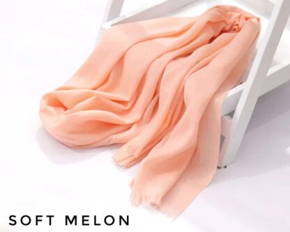 Turkish Lawn Hijab-Soft Melon