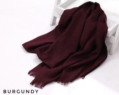 Turkish Lawn Hijab-Burgundy