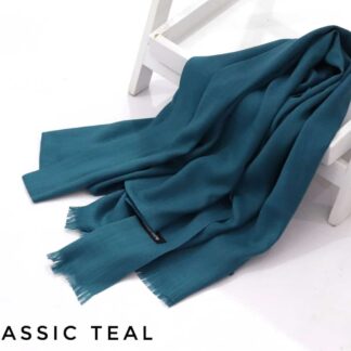 Turkish Lawn Hijab-Classic Teal