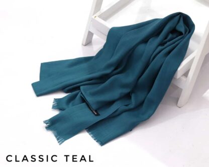 Turkish Lawn Hijab-Classic Teal