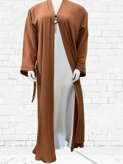 Caramel Drape Abaya - Image 5