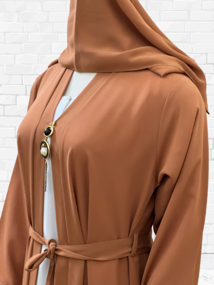 Caramel Drape Abaya - Image 6